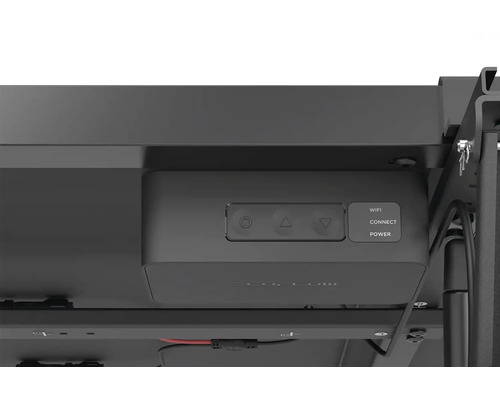 Detail ovládacích prvkov a prípojok stola.