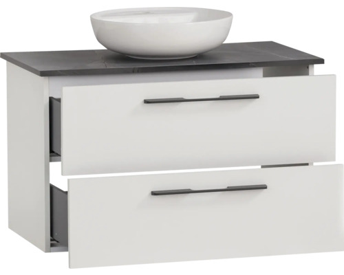 Skrinka pod umývadlo s dvoma zásuvkami a umývadlom na dosku