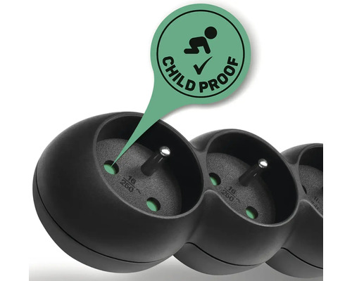 Predlžovací kábel s detskou poistkou