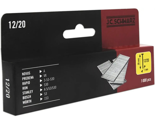 Sponky J.C. Schwarz typ 12/20, 1000 kusov