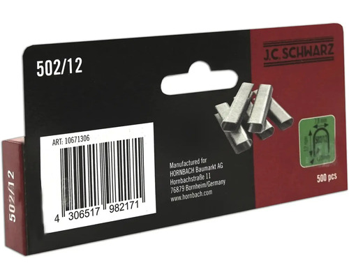 Sponky J.C. Schwarz typ 502/12, 500 kusov