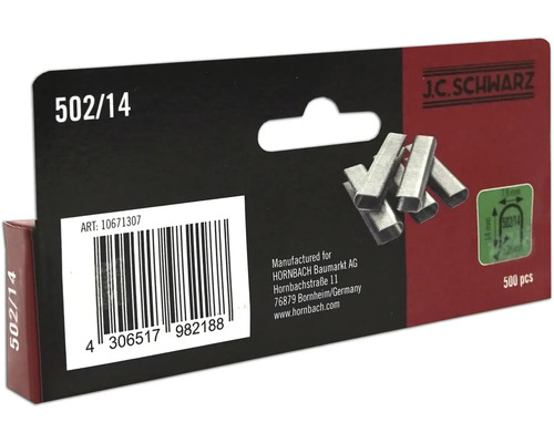 Sponky J C Schwarz typ 502/14, 500 kusov