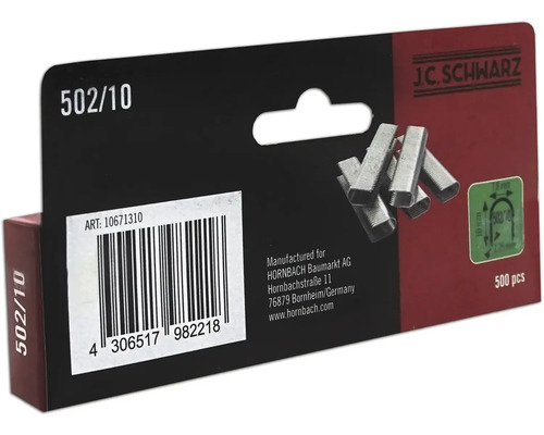 Sponky J.C. Schwarz typ 502/10, 500 kusov