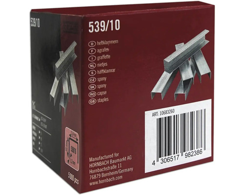 Balenie zošívacích sponiek 539/10
