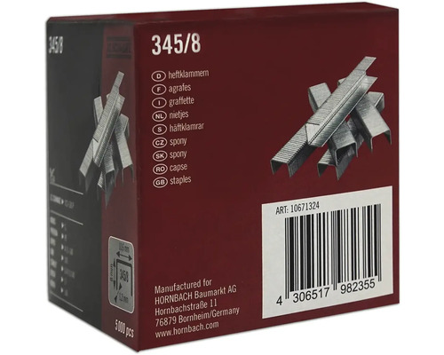 Zošívacie sponky 345/8 v balení po 5000 kusov