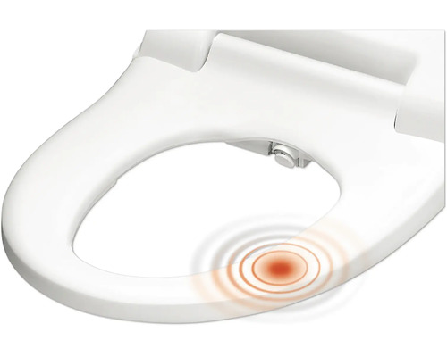 Biele záchodové sedadlo s funkciou vyhrievania