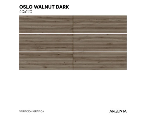 Tmavé obklady Oslo orech, 40 krát 120 centimetrov, so vzhľadom dreva