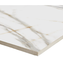Dlažba Obklad imitácia mramoru LUCCA Bianco Gold mat 60x120 cm