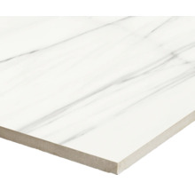 Dlažba Obklad imitácia mramoru LUCCA Bianco sivá čierna mat 120x120 cm