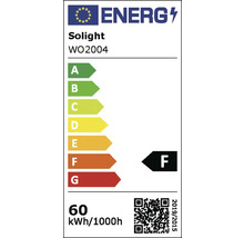 Energetický štítok Solight s triedou energetickej účinnosti F