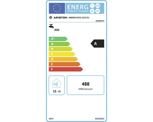 Energetický štítok Ariston Andris Elite 15/5 EU A