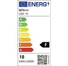 Energetický štítok EgoTrip s.r.o. LED 10, trieda energetickej účinnosti F
