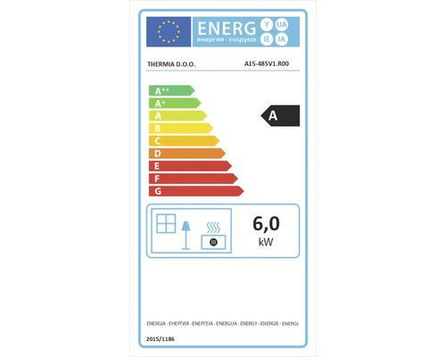 Energetický štítok s triedou energetickej účinnosti A a výkonom 6,0 kilowatt