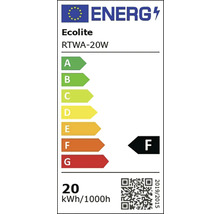 Energetický štítok Ecolite RTWA-20W s triedou energetickej účinnosti F