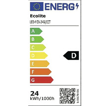 Energetický štítok Ecolite LED-NZA-24W/CCT, trieda energetickej účinnosti D