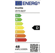 Energetický štítok Ecolite LED-NZA-48W/CCT, trieda energetickej účinnosti D, spotreba energie 48 kWh za 1000 hodín