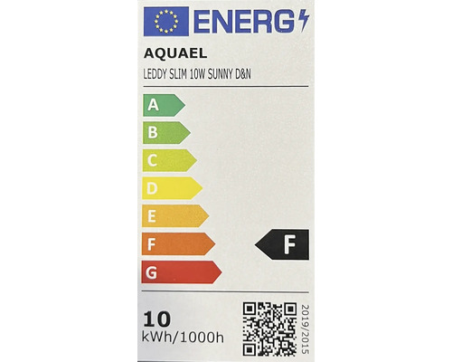 AQUAEL LEDDY SLIM 10W SUNNY D&N energetický štítok F