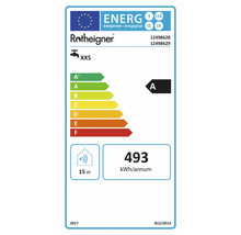 Energetický štítok pre vodovodný kohútik Rotheigner, trieda energetickej účinnosti A, spotreba 493 kWh za rok