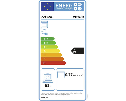 Energetický štítok Mora VT234GB