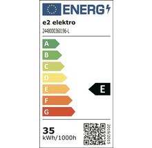Energetický štítok pre žiarovky, trieda energetickej účinnosti E
