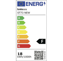 Energetický štítok Európskej únie pre Eurakles s.r.o. ST73 NEW. Trieda F. Spotreba energie 18 kilowatthodín na 1000 hodín.