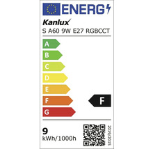 Energetický štítok pre žiarovku Kanlux S A60 9W E27 RGBCCT