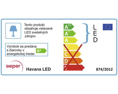 Energetický štítok pre LED svietidlo