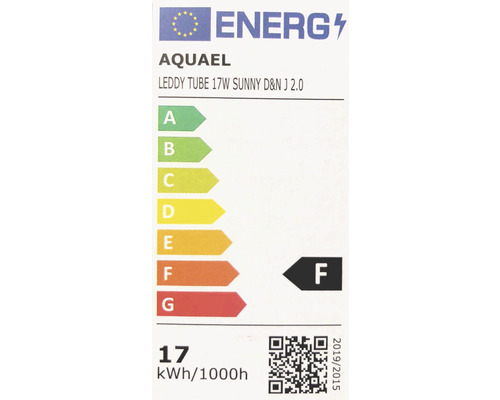 Energetický štítok Aquael Leddy Tube 17 W Sunny D a N J 2.0