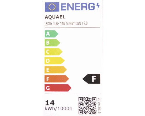 Energetický štítok pre Aquael Leddy Tube 14 W Sunny D&N J 2.0