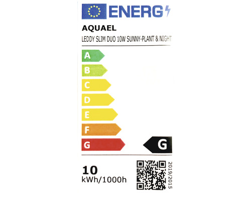 Energetický štítok pre Aquael Leddy Slim Duo 10W Sunny Plant a Night