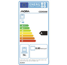 Mora C2245AW štítok energetickej účinnosti