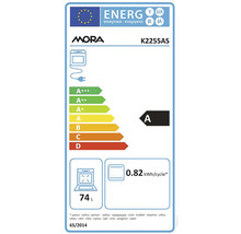 Štítok energetickej účinnosti MORA K2255AS