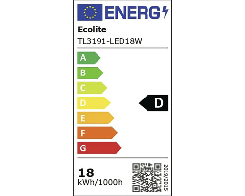 Energetický štítok D pre Ecolite TL3191-LED18W