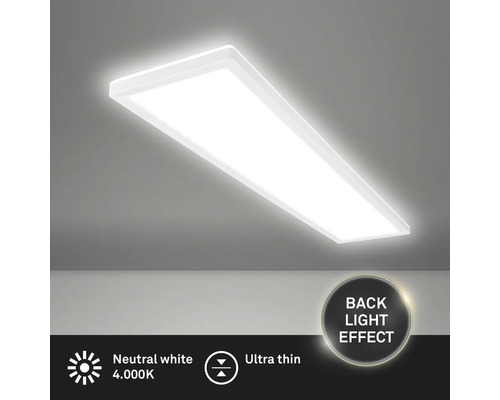 Obdĺžnikové stropné svietidlo s neutrálnym bielym svetlom a podsvietením