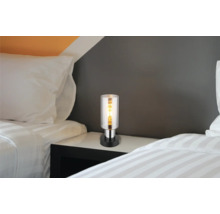 Stolová lampa Globo 15708T LIDARIA E27 25 W čierna/mosadz
