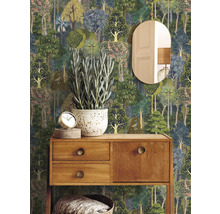 Vliesová tapeta FLORAL zelená biela 10,05x0,53m Heritage
