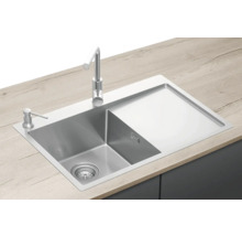 Nerezový drez Concept NANO coat ľavý DNN1045ssl 500 x 780 mm DNN1045ssl