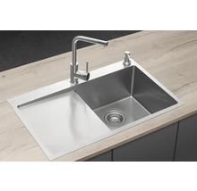 Nerezový drez Concept NANO coat pravý DNN1045ssr 500 x 780 mm DNN1045ssr