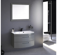 Zrkadlo do kúpeľne v ráme Devo Vena 2.0 80 x 70 cm sivé VE2-LU80-F118