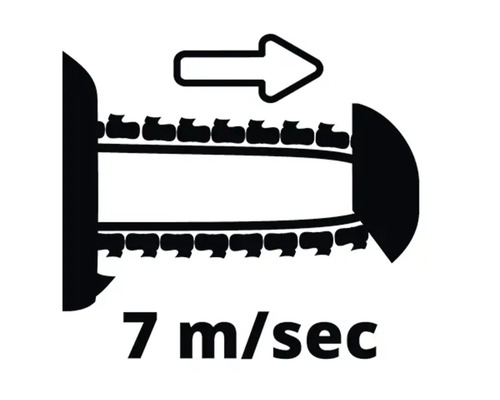 Symbol pre rýchlosť noža 7 metrov za sekundu