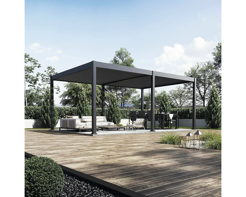 Terasa s hliníkovou pergolou, posedením a jedálenským kútom