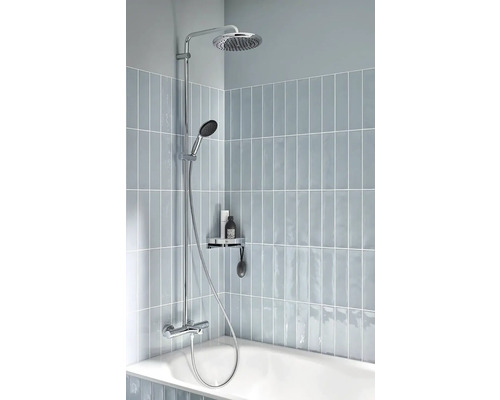 Sprchový systém s hlavovou a ručnou sprchou v kúpeľni