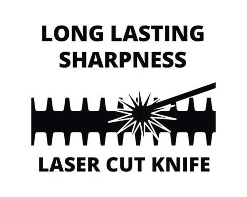 Symbol pre dlhotrvajúcu ostrosť laserom rezaného noža