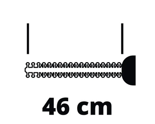 Obrázok zobrazuje kefu s dĺžkou 46 centimetrov.