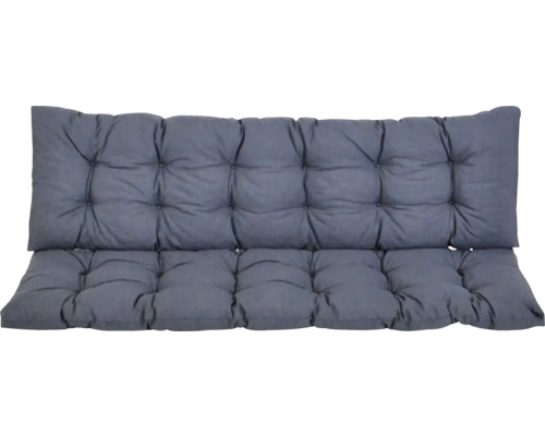 Sivý vankúš na lavicu s gombíkmi