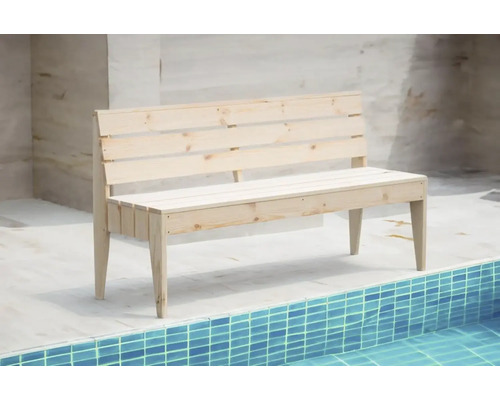 Drevená záhradná lavica s operadlom