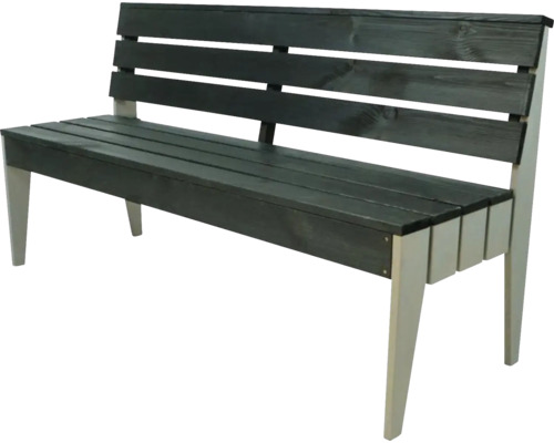 Drevená lavička s operadlom na vonkajšie použitie