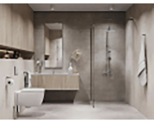 Kúpeľňa so sprchou, umývadlom a toaletou