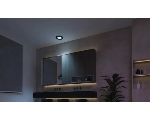 LED stropné svietidlo Philips HUE 8720169264793 Slim IP44 8.3W 1000 lm 2000-6500 K čierne kompatibilné so SMART HOME by hornbach