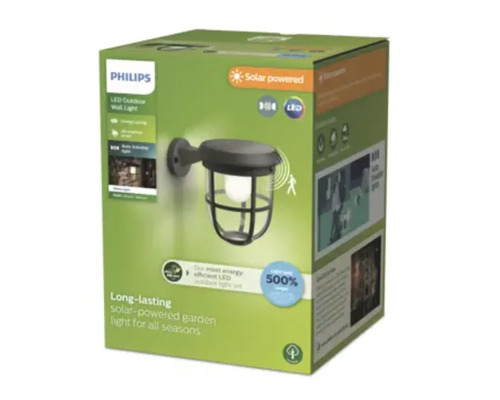 Balenie solárneho LED vonkajšieho nástenného svietidla Philips